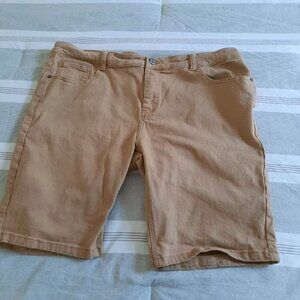 ZLZ Mens Khaki Denim Shorts Size 40